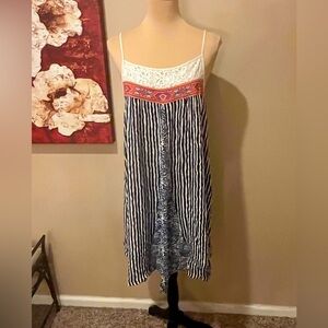 Flying Tomato Mixed Print Slip Dress, size Large